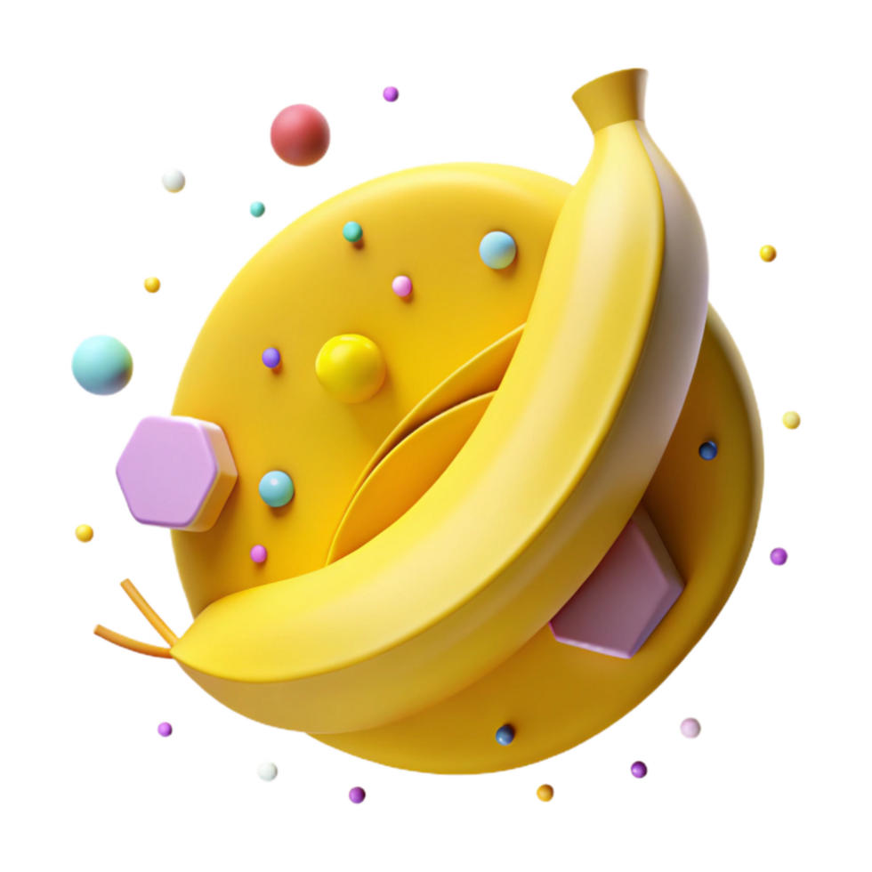 extraordinary artistic Bright Yellow Banana Cutout original png