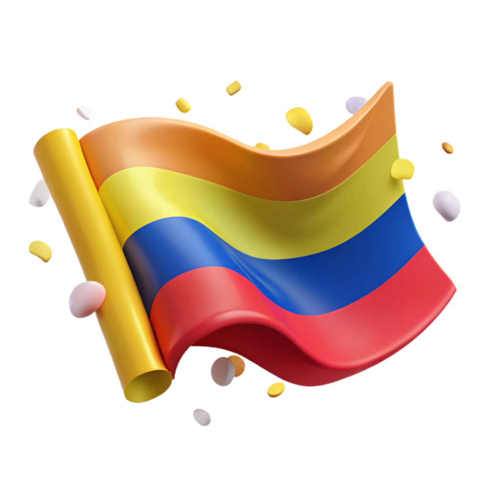 vibrant abstract Colorful National Flag Cutout with Vibrant Hues genuine png