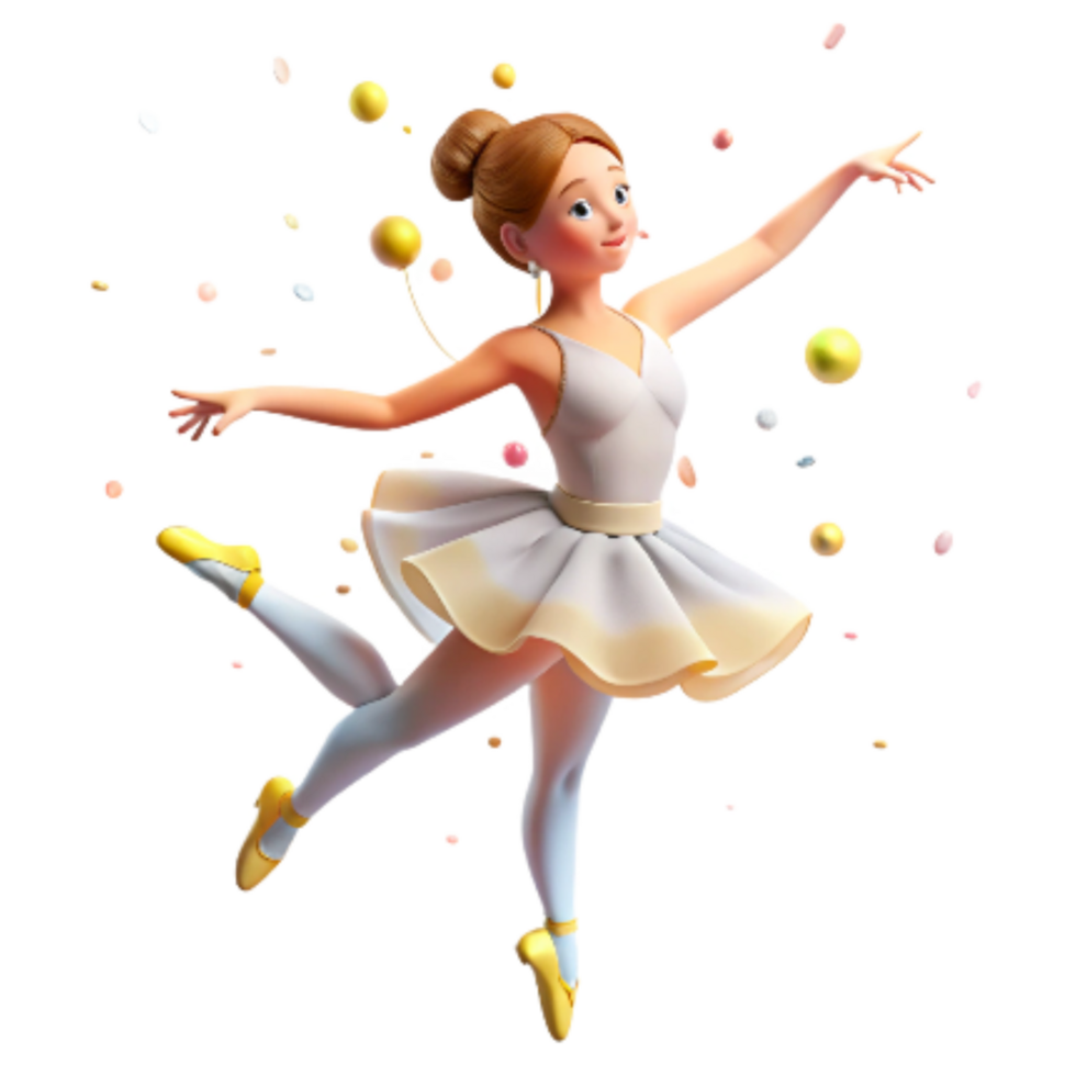 dramatic rustic Ballet Dancer on Pointe Isolated with Soft Focus exclusive png