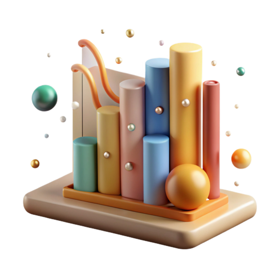 dramatic classic Bar Graph Showing Environmental Data Isolated Element genuine png