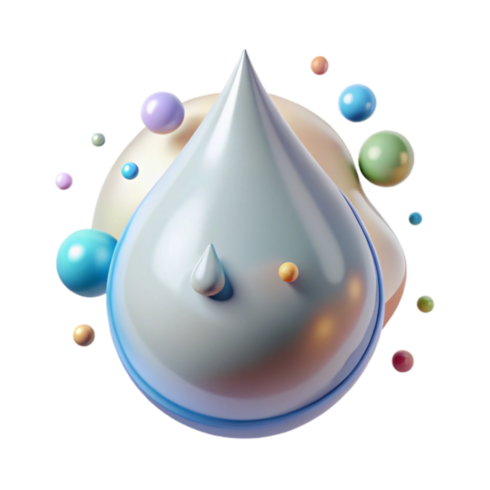 serene vintage Clean Water Drop Isolated with Realistic Lighting exclusive png