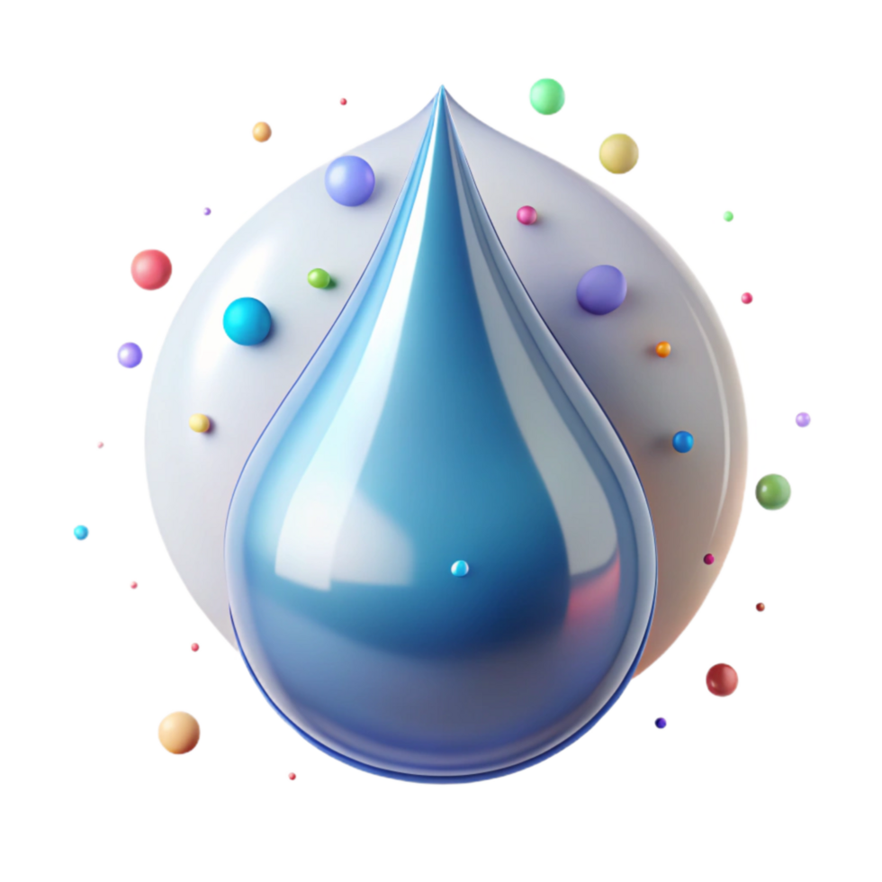 extraordinary contemporary Clean Water Drop Isolated with Realistic Lighting genuine png