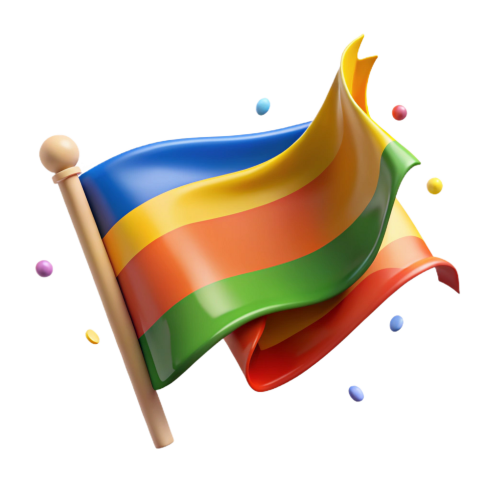 dramatic abstract Colorful National Flag Cutout with Vibrant Hues professional png