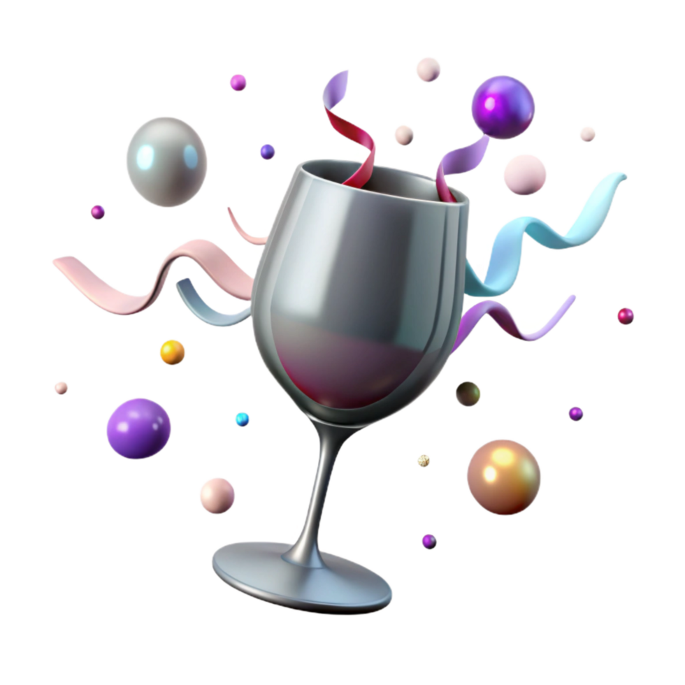 magnificent abstract Empty Wine Glass Clear Transparent Cutout Element genuine png