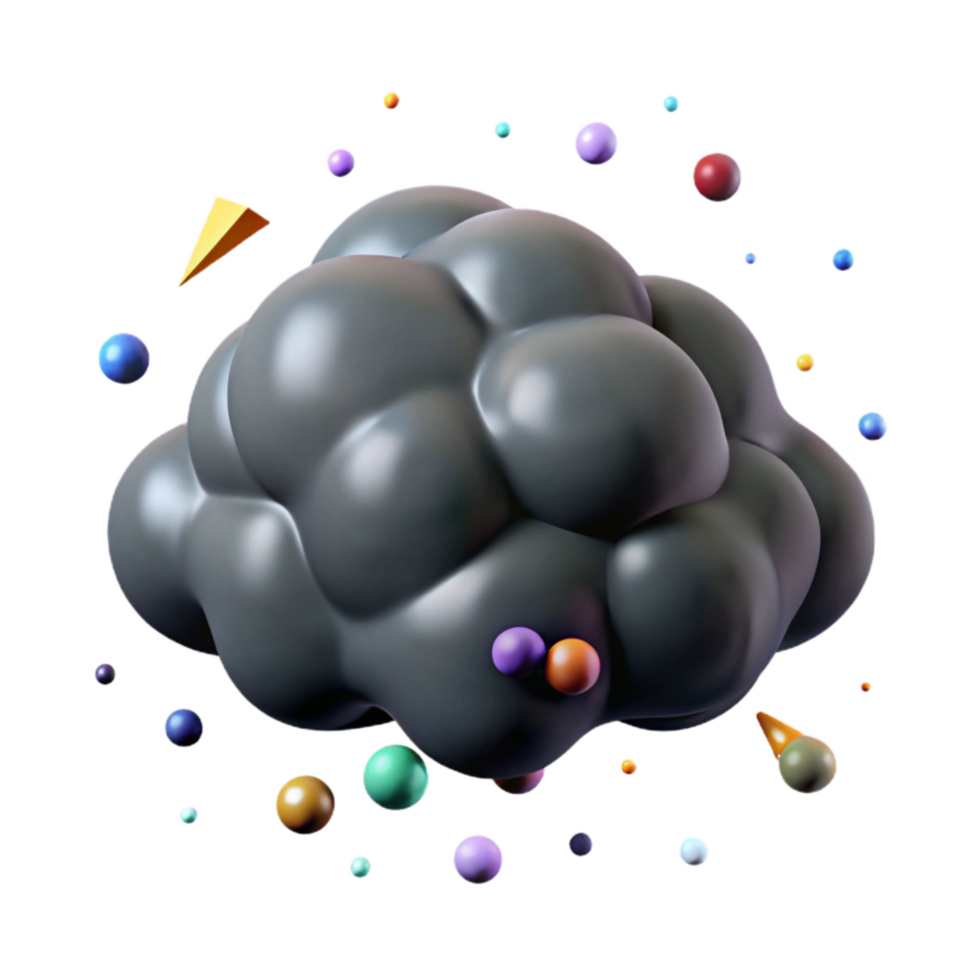 extraordinary abstract Dramatic Storm Cloud Isolated with Dark Gray Hues detailed png
