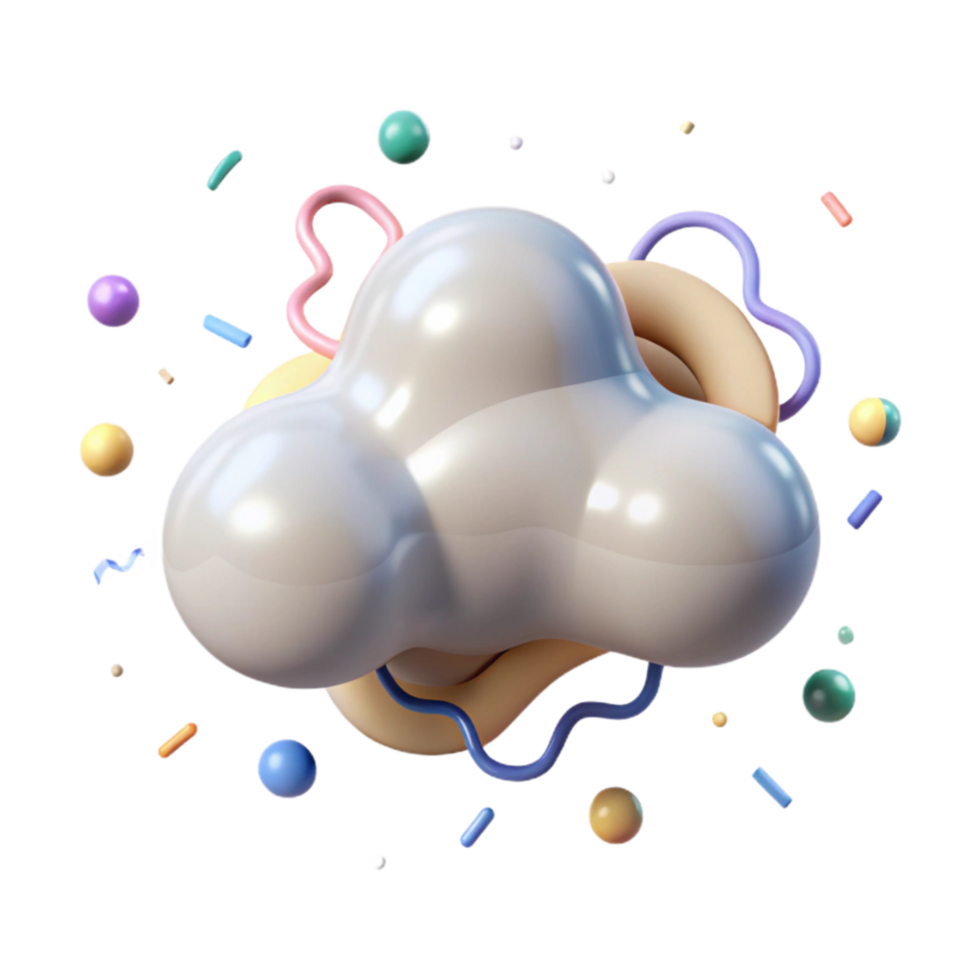 impressive contemporary Cloud Cutout with Gradient Shading original png
