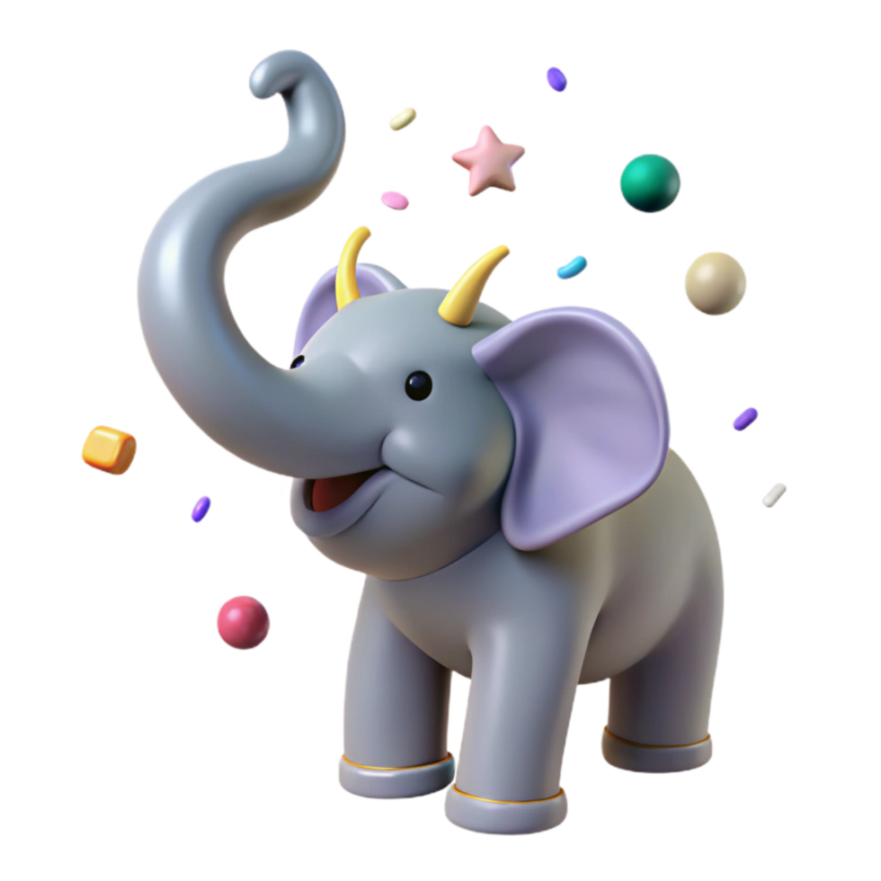 magnificent artistic Elephant Trunk Reaching Out Side View Isolated Element premium png