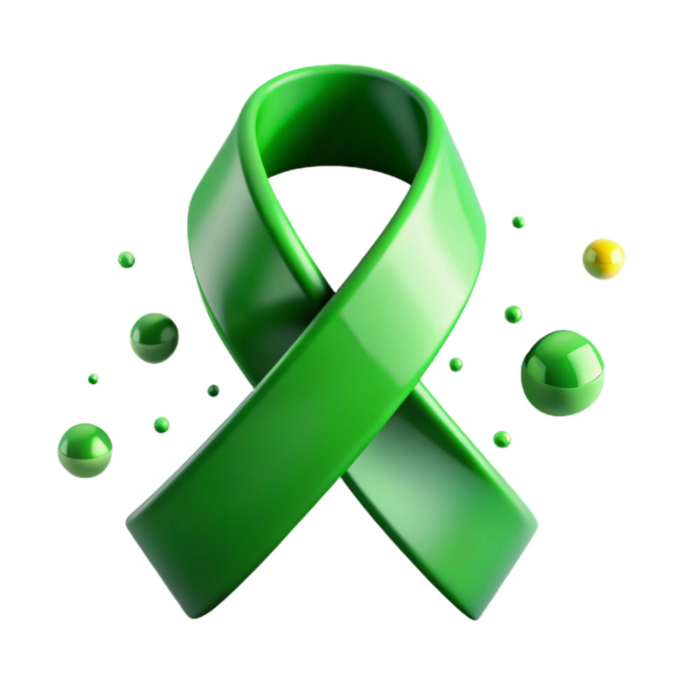 magnificent abstract Deforestation Awareness Ribbon Green Hue Isolated high quality png