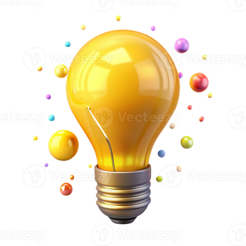 magnificent traditional Bright Yellow Lightbulb Filament Glowing Isolated genuine png