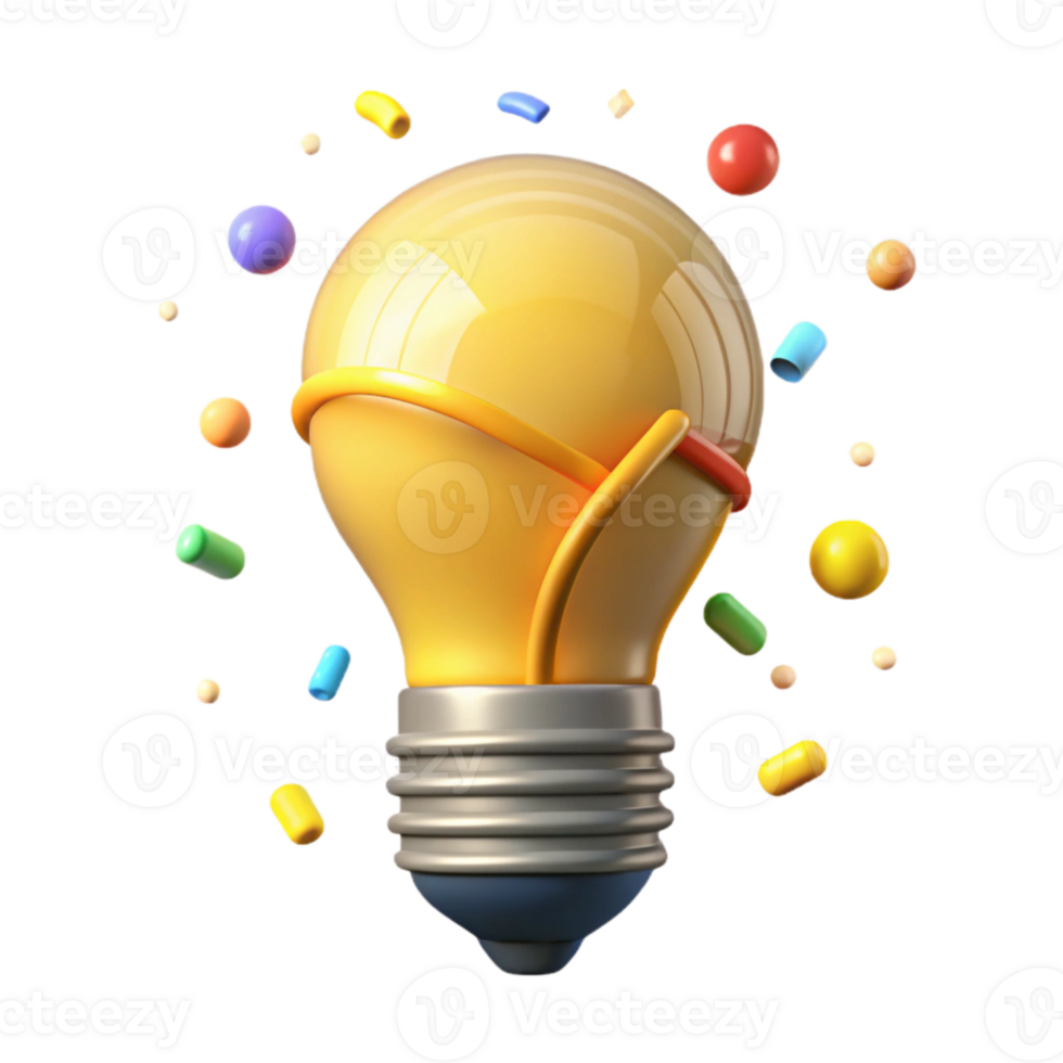 impressive contemporary Eco Friendly Lightbulb Yellow Glow Transparent Background genuine png