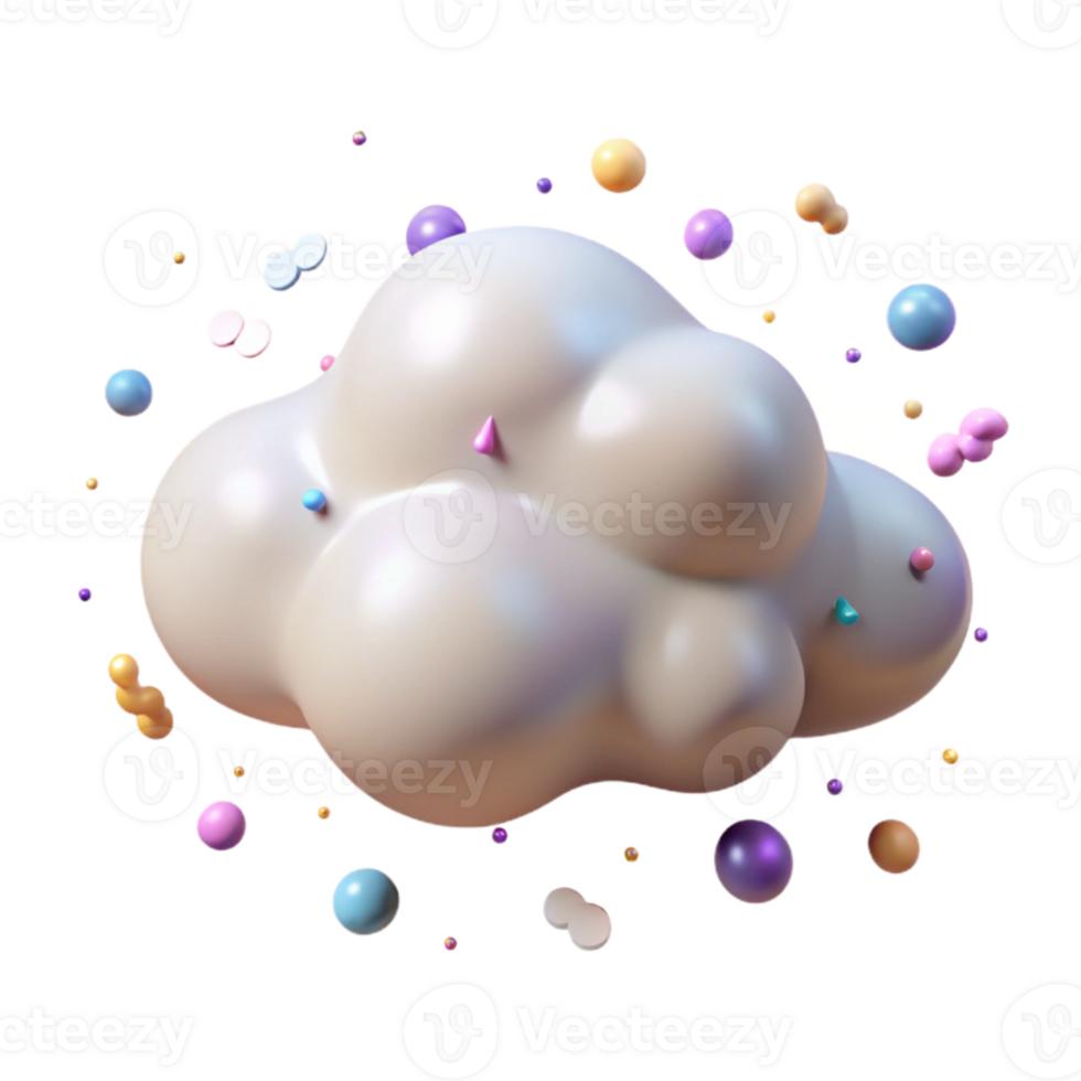 vibrant classic Cloud with Soft Lighting Transparent Background high quality png