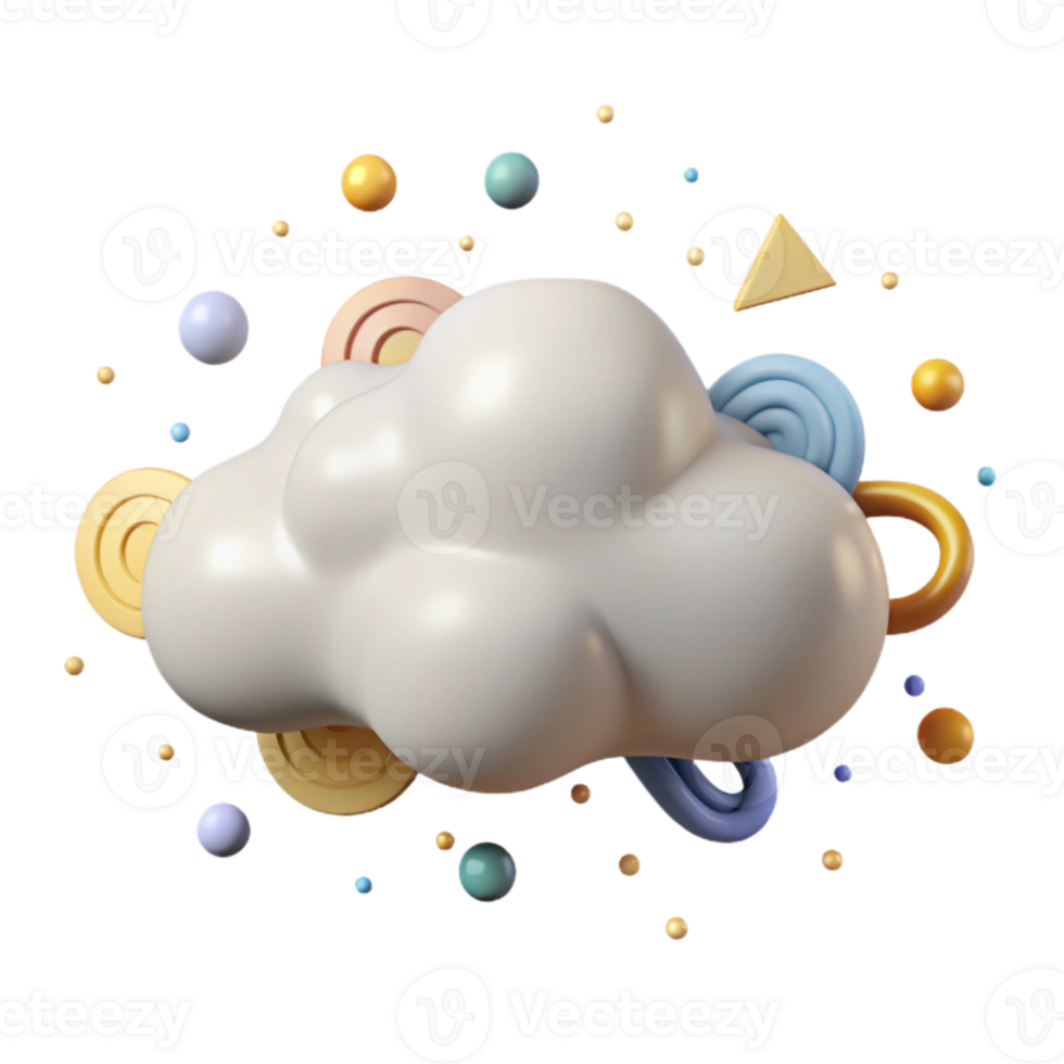 impressive modern Cartoon Style Cloud Isolated with Simple Shape high resolution png