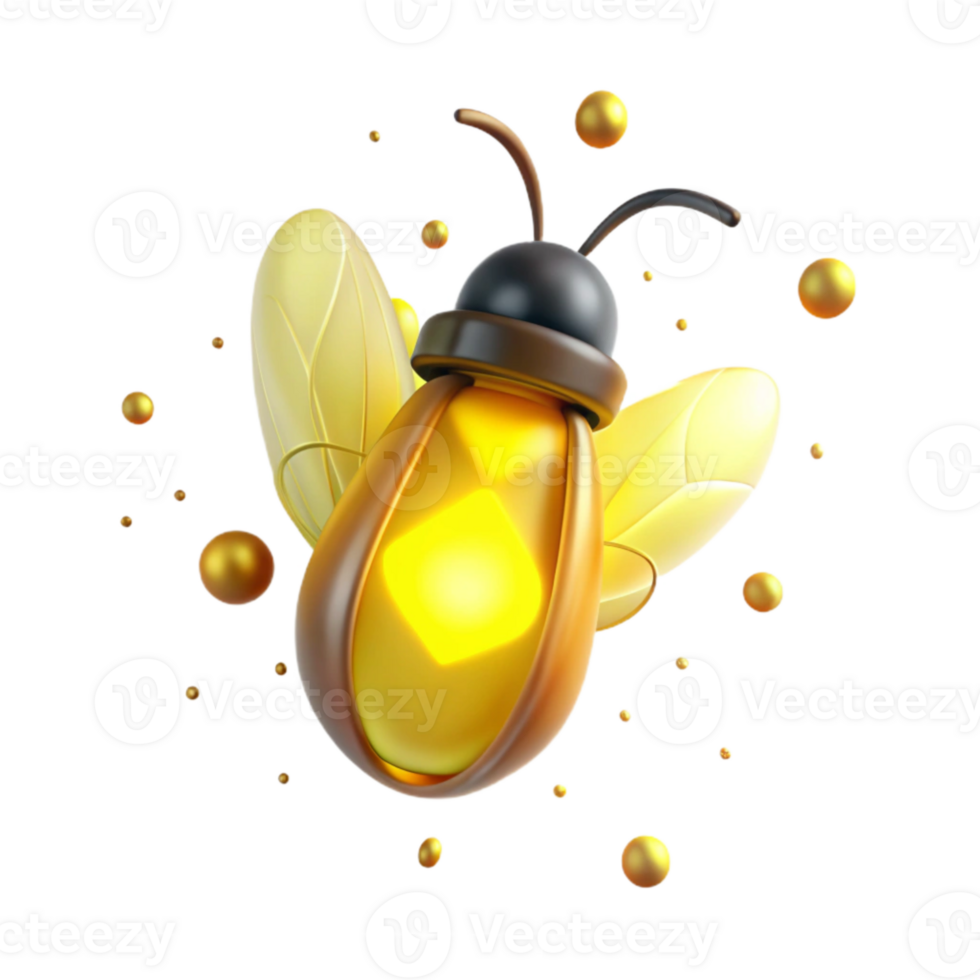 stunning contemporary Firefly Glowing Yellow Light Transparent Background Cutout premium png