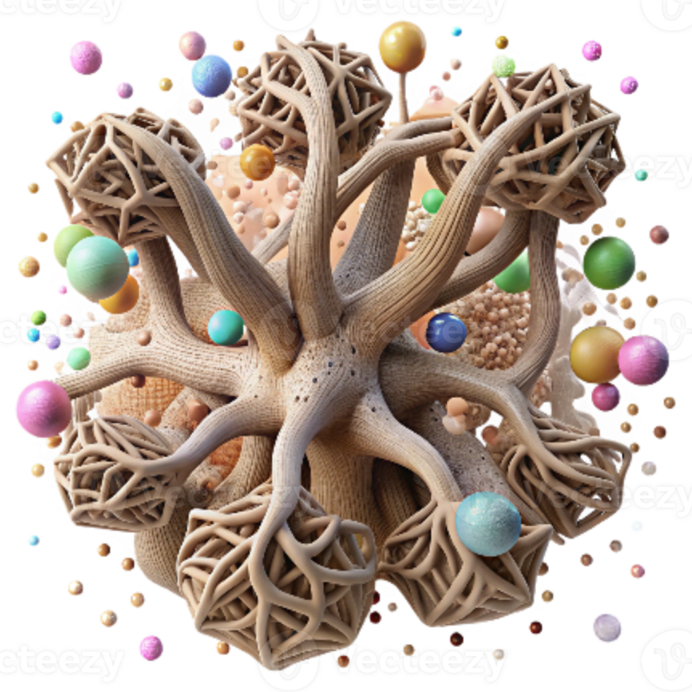serene abstract Native Tree Roots Intricate Network Isolated authentic png