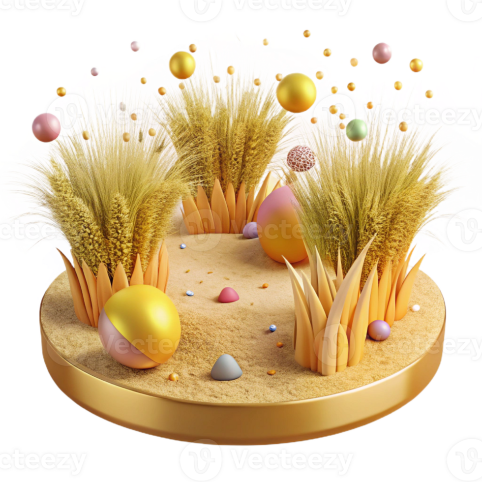 serene classic Grassland Habitat Scene Transparent Background Yellow Grass high quality png