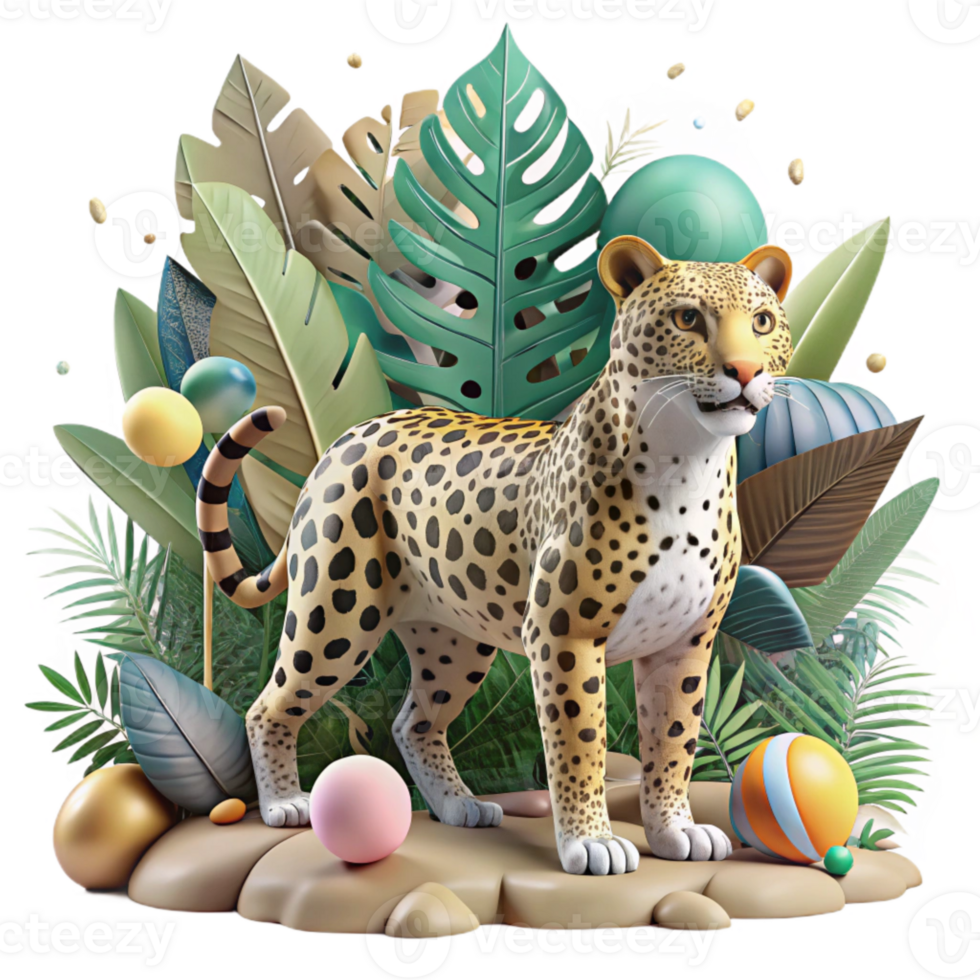 magnificent vintage Jaguar in Shrinking Rainforest Cutout professional png