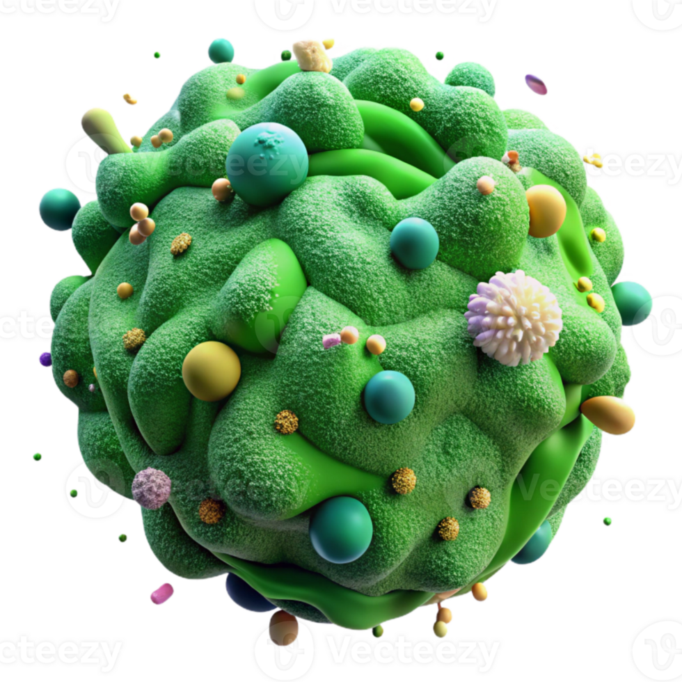 beautiful artistic Green Algae Cutout with Detailed Texture Isolated high quality png