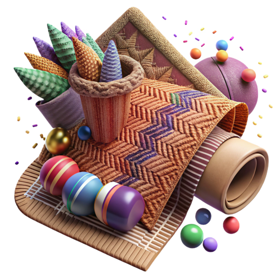 wonderful abstract Handwoven Textiles Isolated Traditional Patterns high quality png
