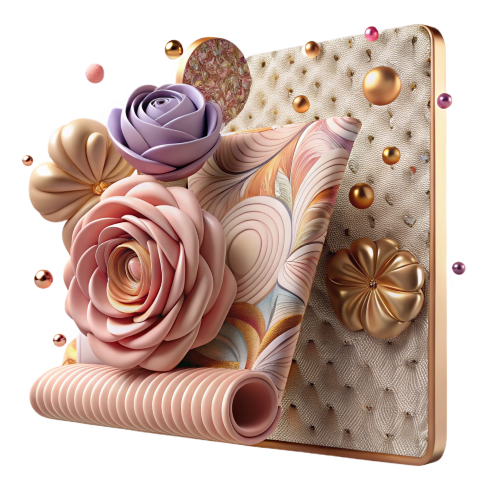 beautiful modern Patterned Wallpaper with Floral Design Transparent authentic png