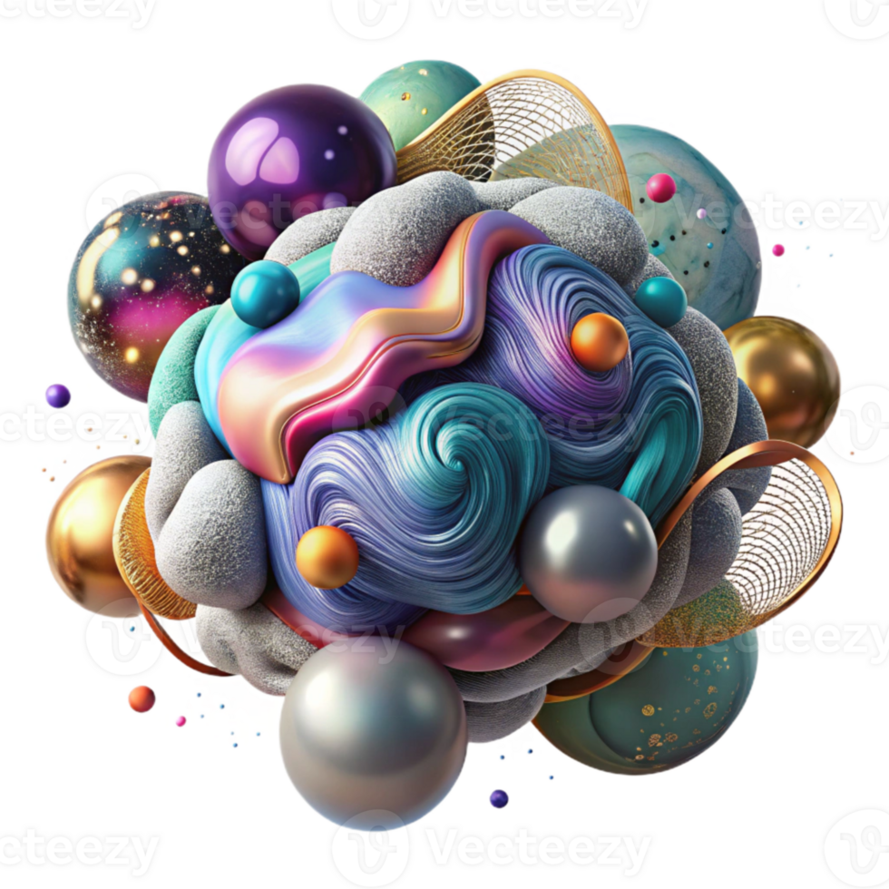 impressive classic Nebula Abstract Art Isolated with Colorful Patterns high resolution png