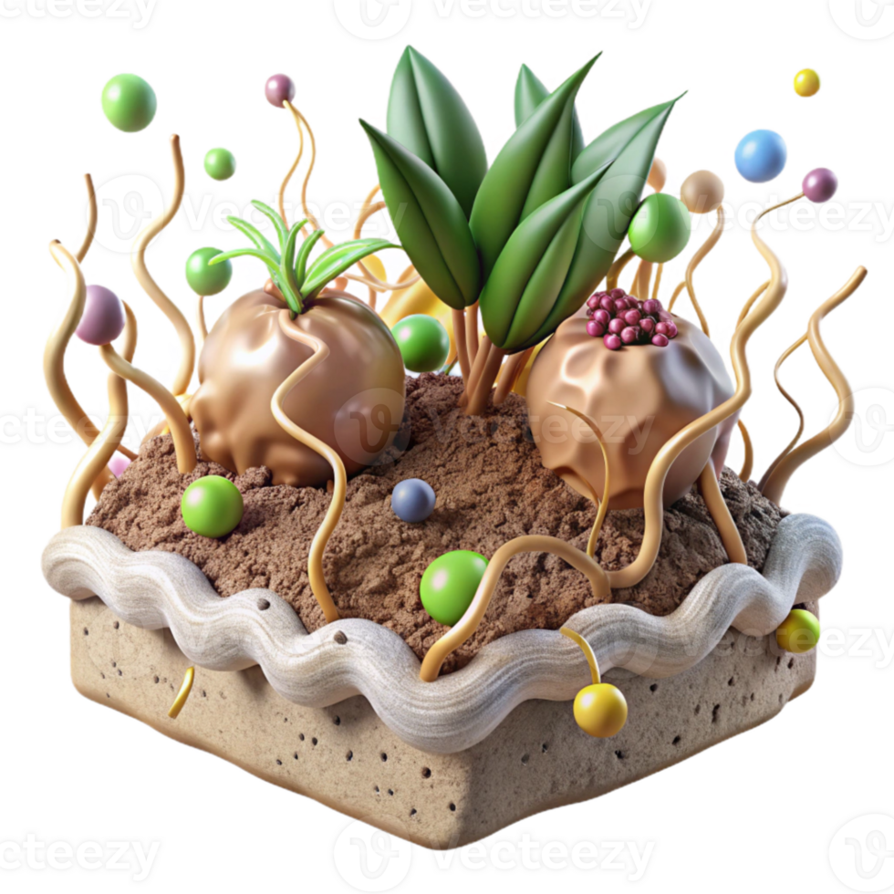 extraordinary traditional Invasive Plant Roots in Soil Detailed View Transparent Background png