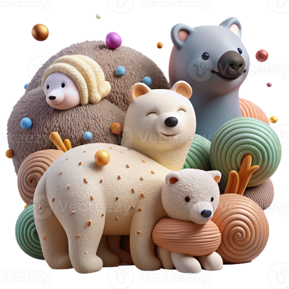 dramatic modern Hibernating Animals Facing Climate Challenges Isolated Close Up View genuine png