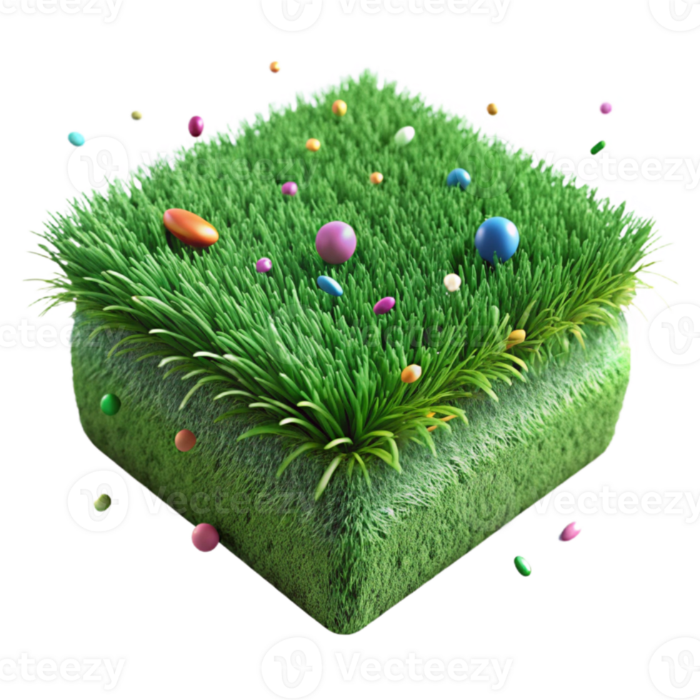 vibrant modern Green Grass Texture Close Up Isolated authentic png