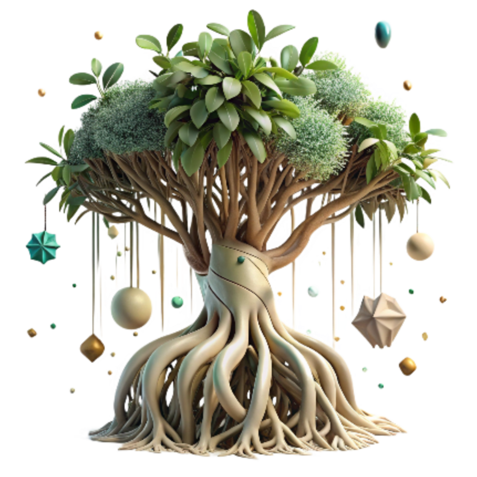 vibrant classic Mangrove Tree with Aerial Roots Isolated Element authentic png