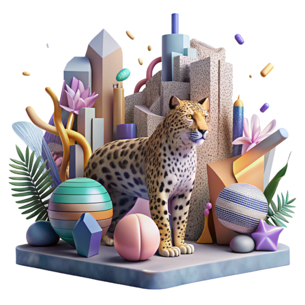 magnificent artistic High Contrast Deforestation and Jaguar Transparent png