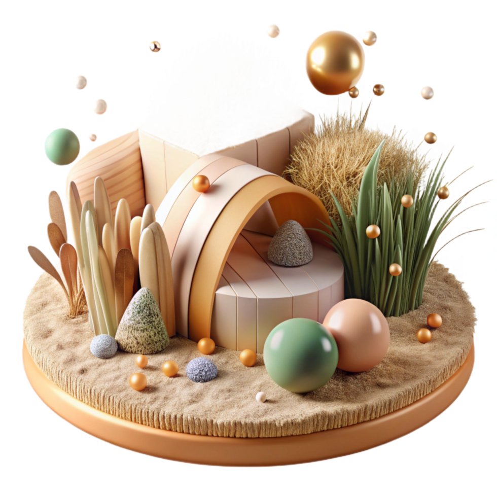 magnificent traditional Grassland Habitat Scene Cutout with Realistic Detail high resolution png