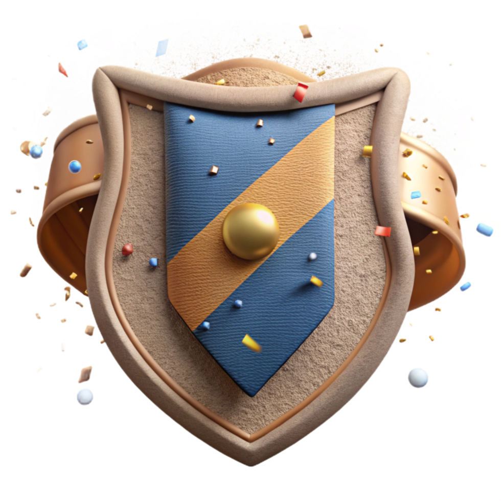 stunning artistic Historical Flag Badge Cutout with Aged Appearance premium png