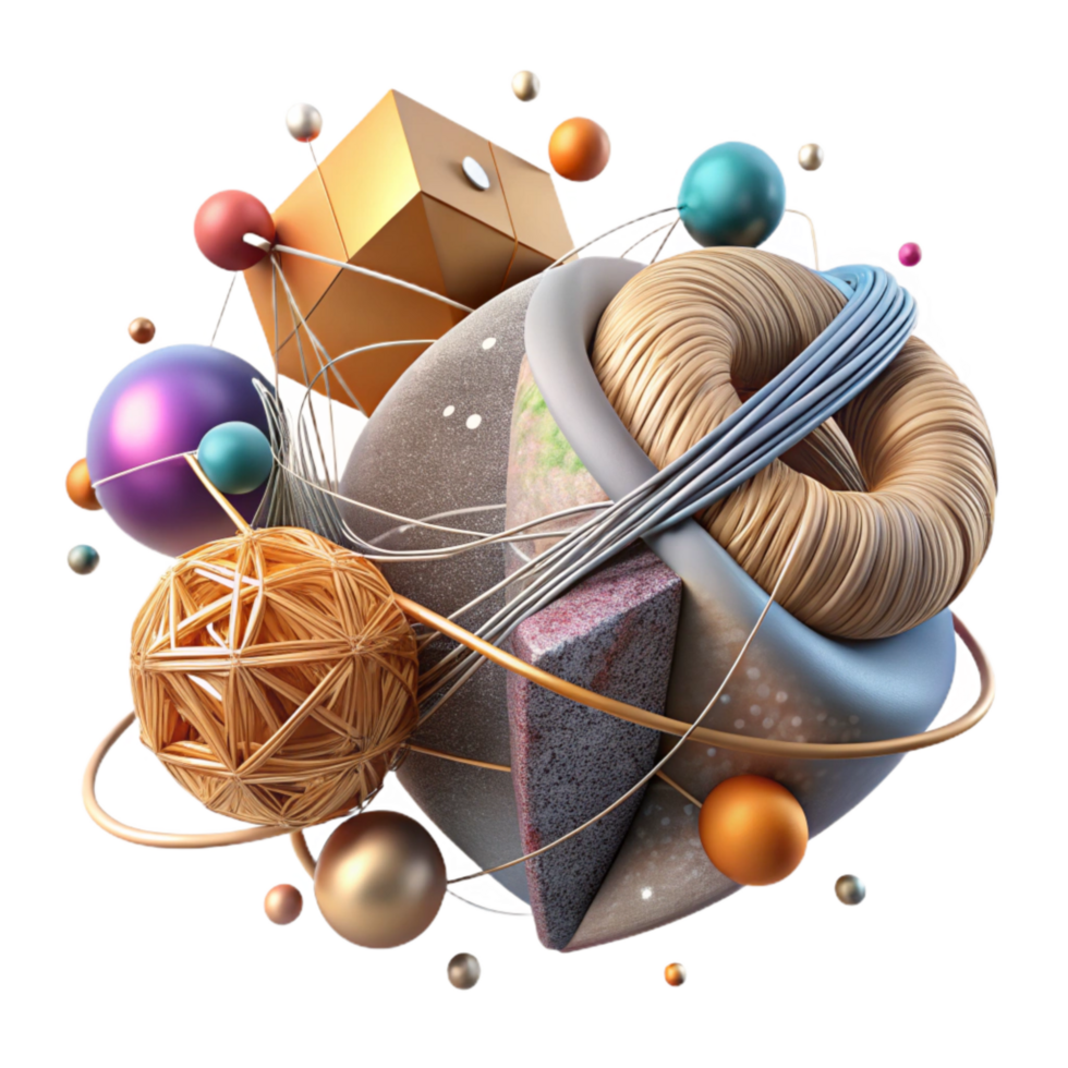 impressive vintage Quantum Entanglement Visualization Cutout png