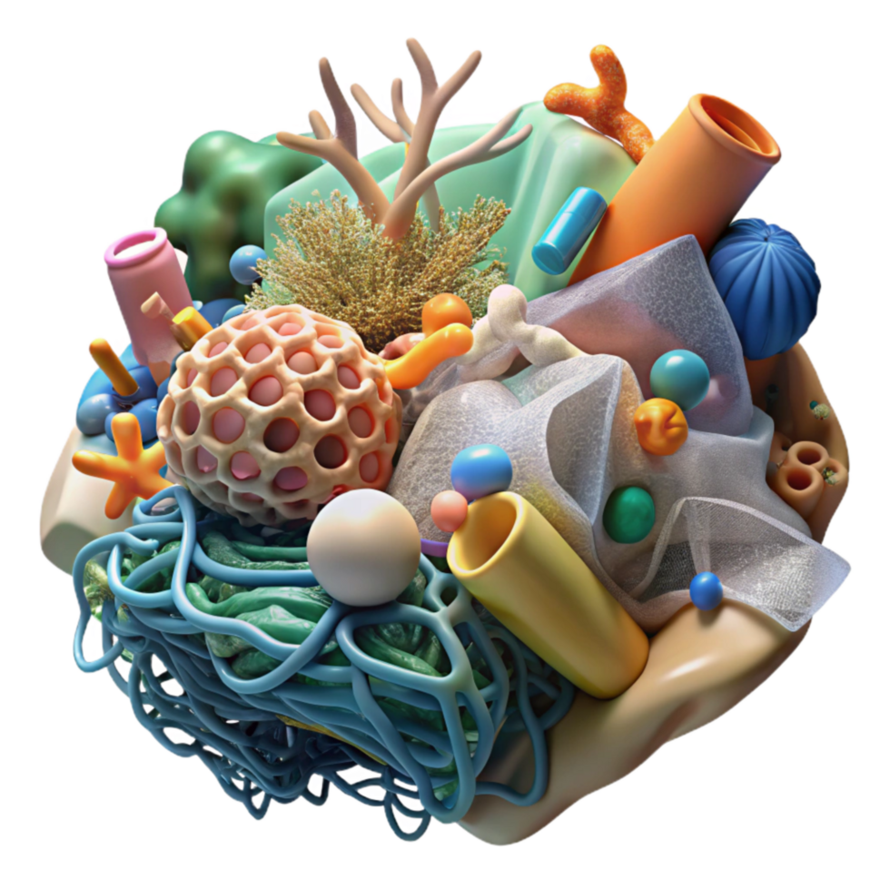 magnificent rustic Plastic Debris Entangled in Coral Reef Transparent Background Ocean Pollution exclusive png