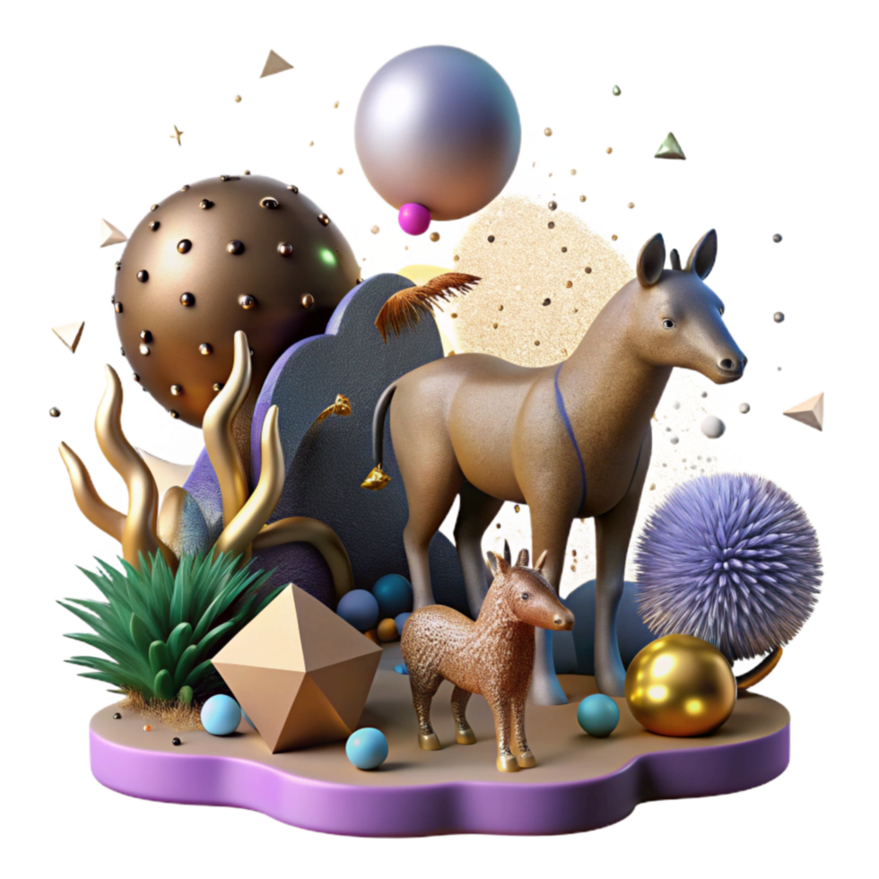 vibrant minimalist Isolated Wildlife Seeking Dark Sky Areas professional png