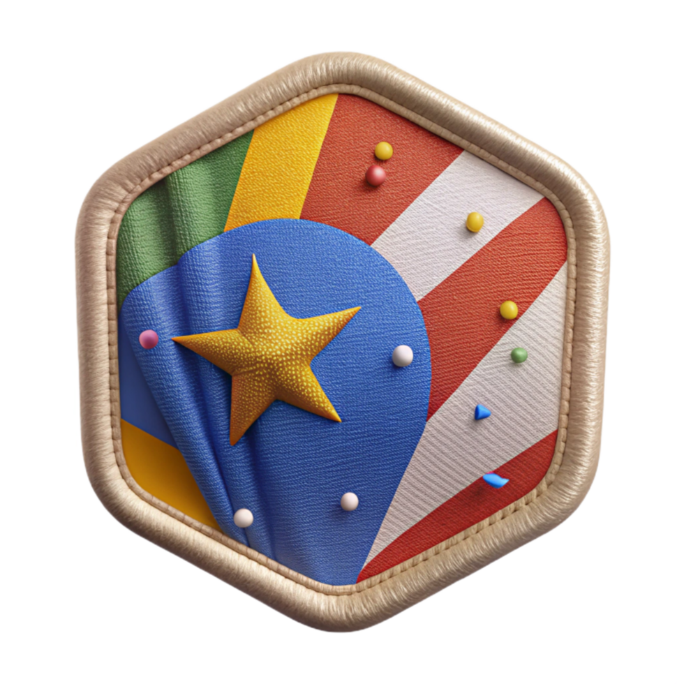 stunning modern National Flag Patch Transparent with Stitched Edges genuine png
