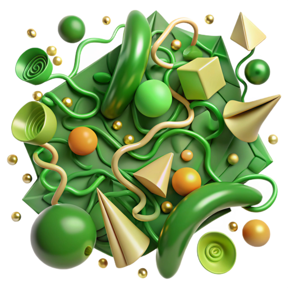 elegant creative Modern Green Vine Pattern Transparent Background exclusive png