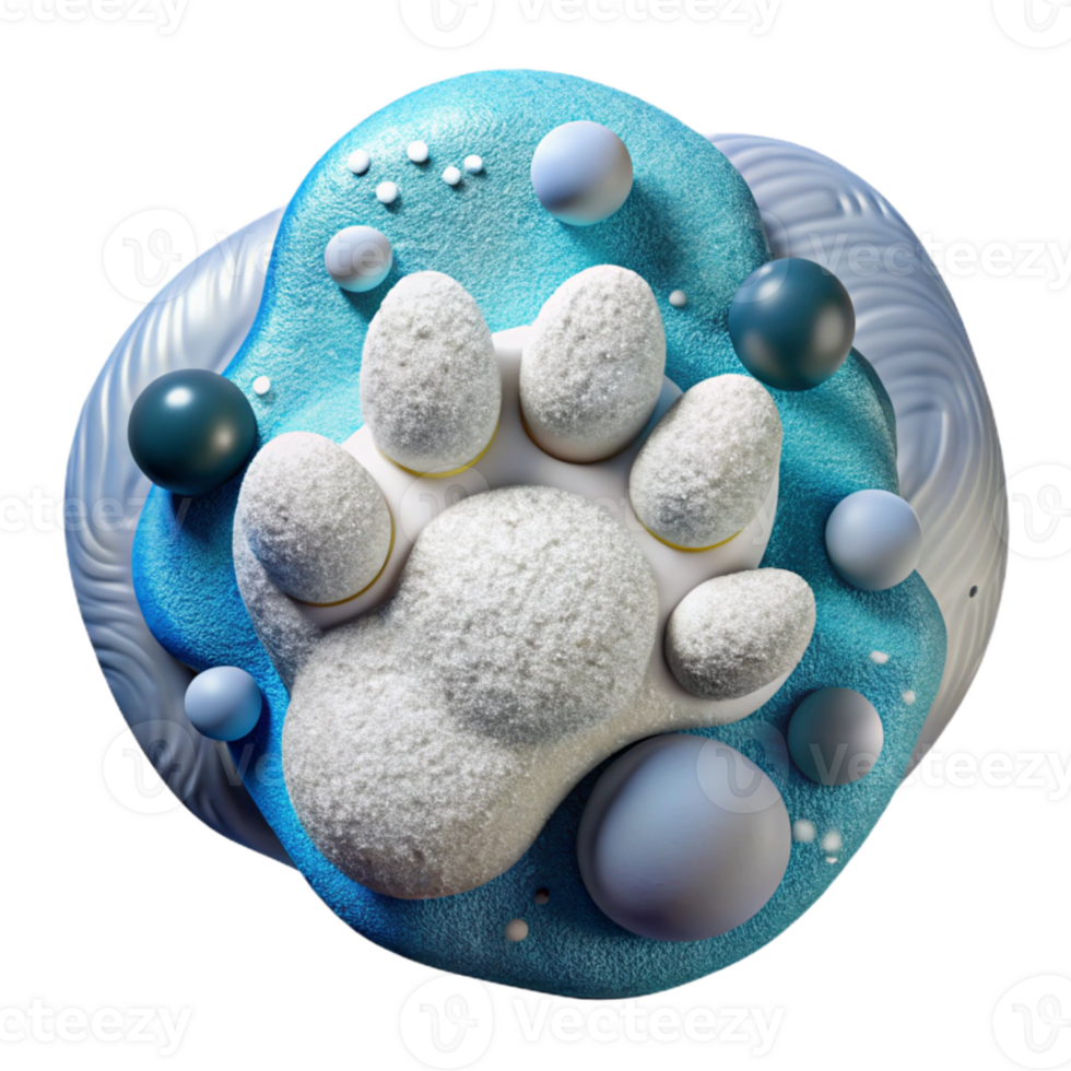 magnificent creative Polar Bear Paw Print Cutout original png