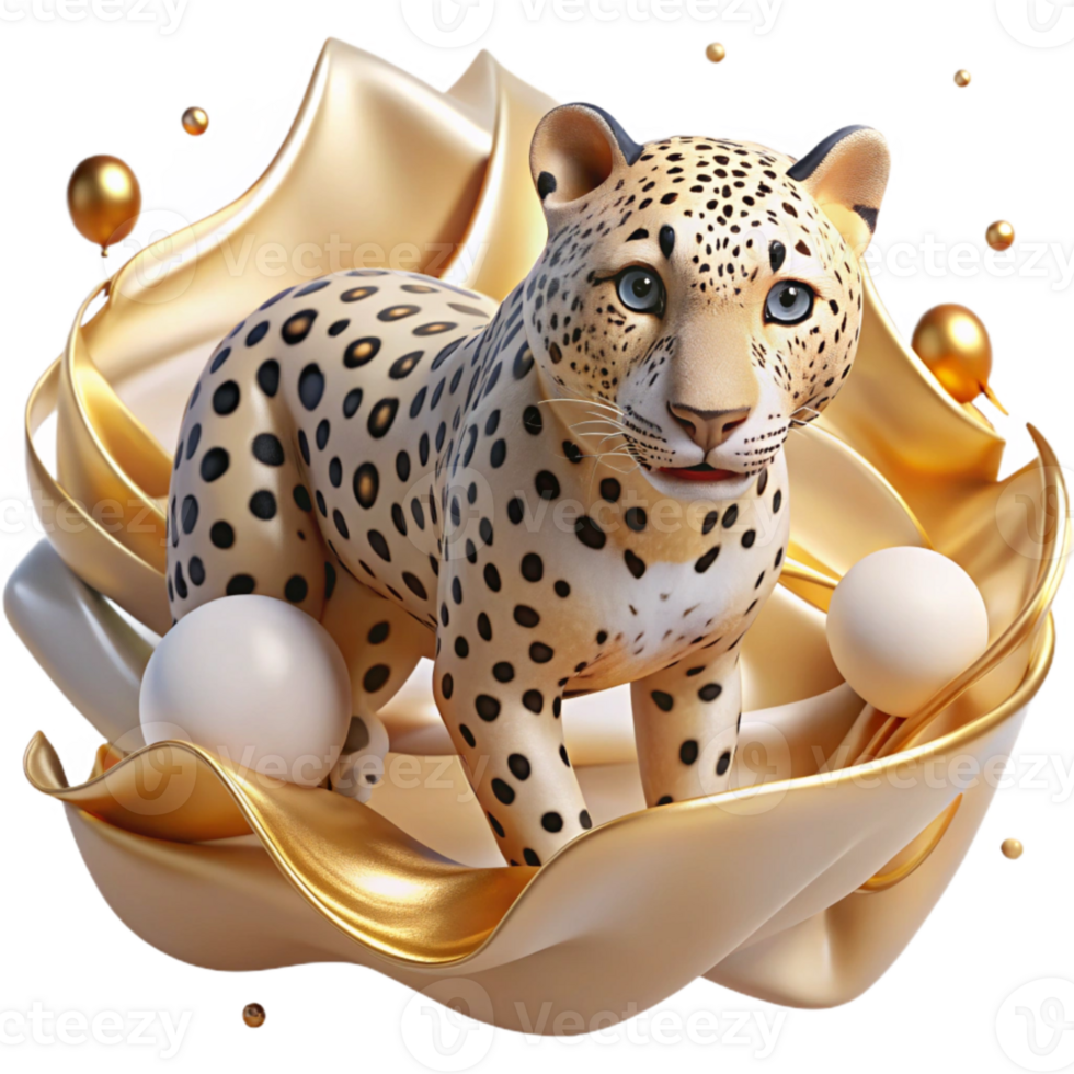 vibrant contemporary Jaguar Spots Close Up Isolated high resolution png