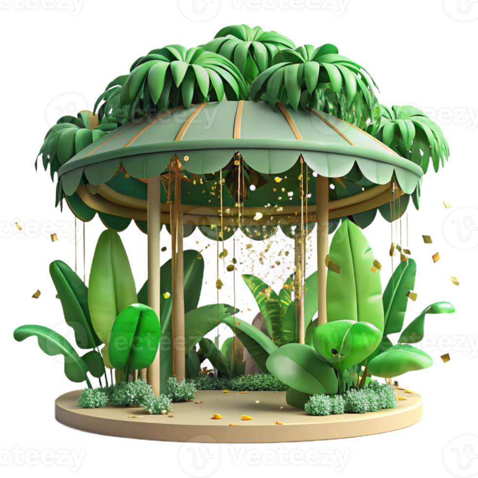beautiful vintage Rainforest Canopy with Lush Green Foliage Cutout high resolution png