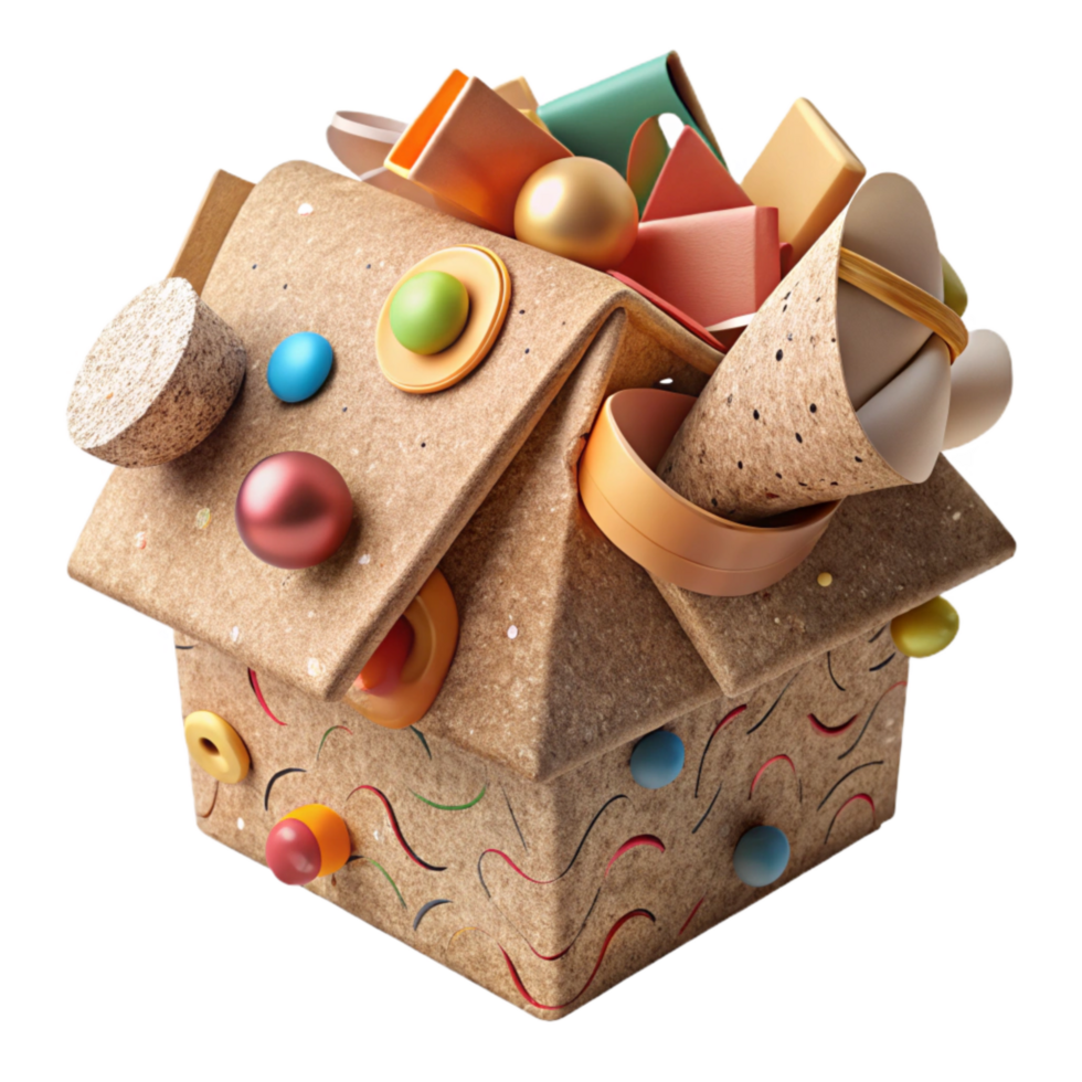 wonderful classic Recycled Cardboard Box Texture Close Up Isolated authentic png