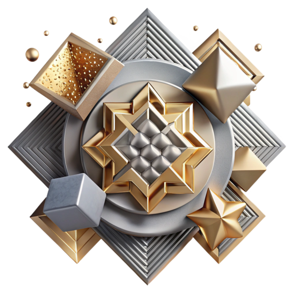 extraordinary abstract Metal Stencil with Geometric Design Cutout high resolution png