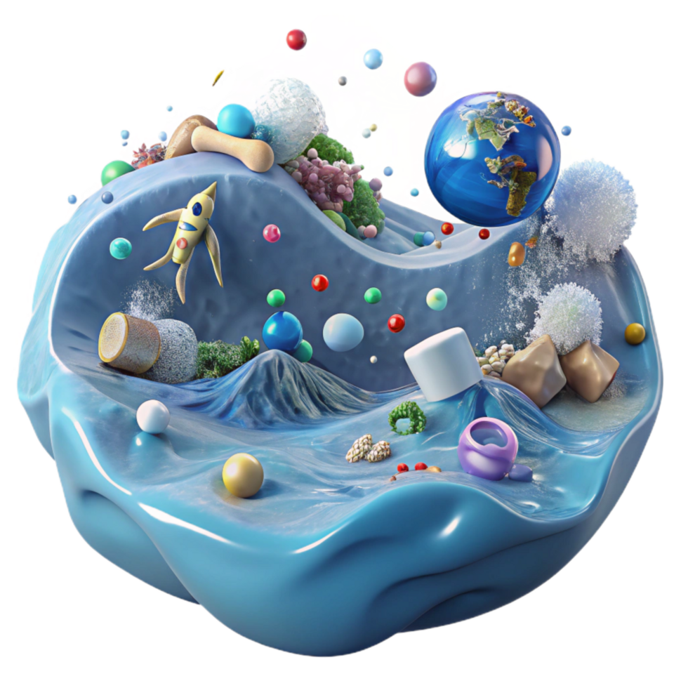extraordinary rustic Ocean with Plastic Pollution Transparent authentic png