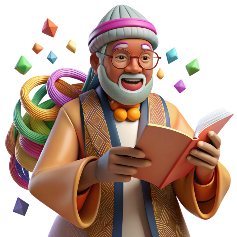 wonderful traditional Indigenous Elder Sharing Knowledge Cutout Isolated high quality png