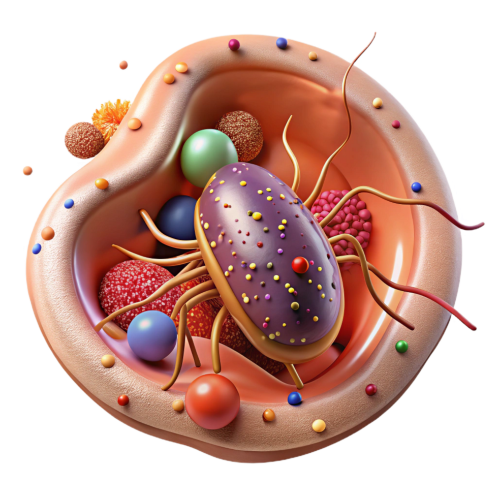 stunning minimalist Malaria Parasite Illustration Microscopic View Cutout premium png