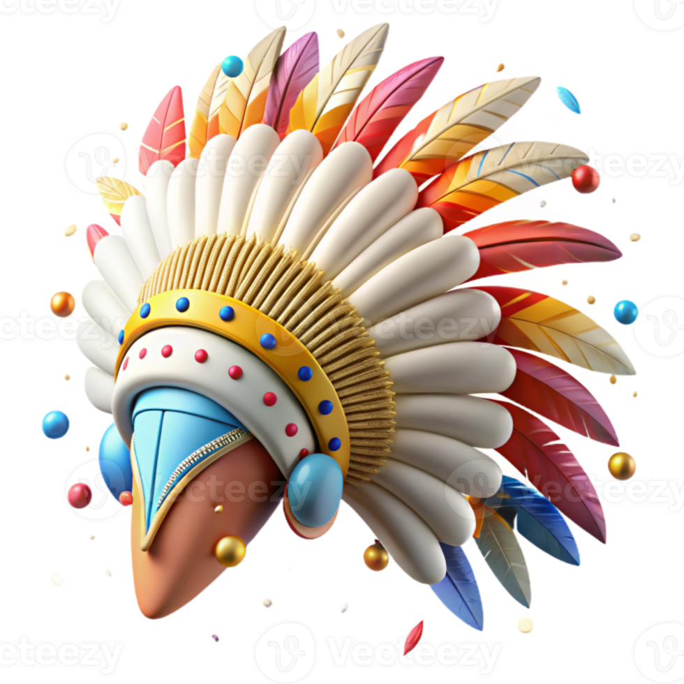 serene traditional Native American Headdress Cutout Intricate Feather Detail high resolution png