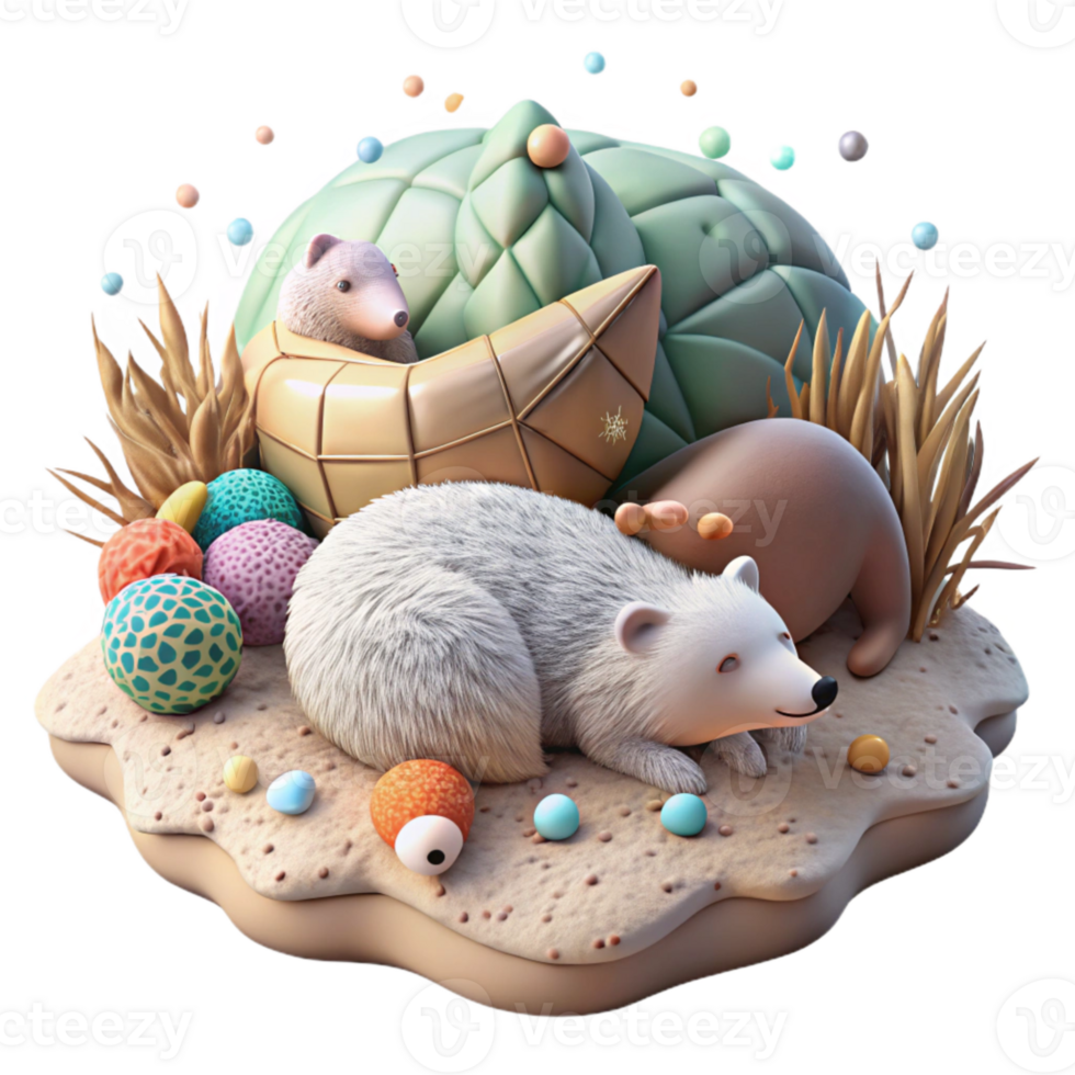 impressive rustic Hibernating Animals and Climate Adaptation Isolated Close Up View genuine png