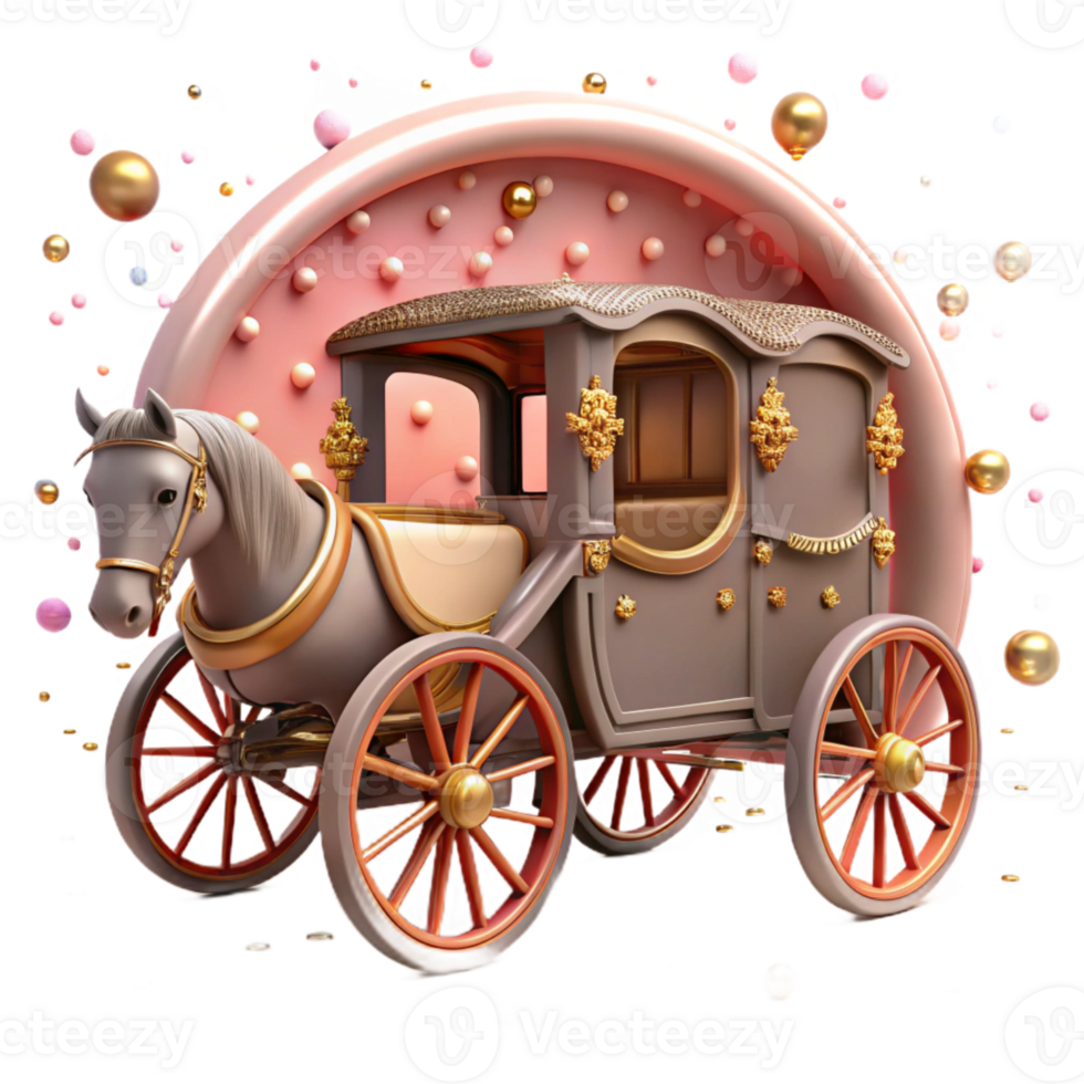 magnificent abstract Historic Carriage Horse Drawn Cutout with Wheels genuine png