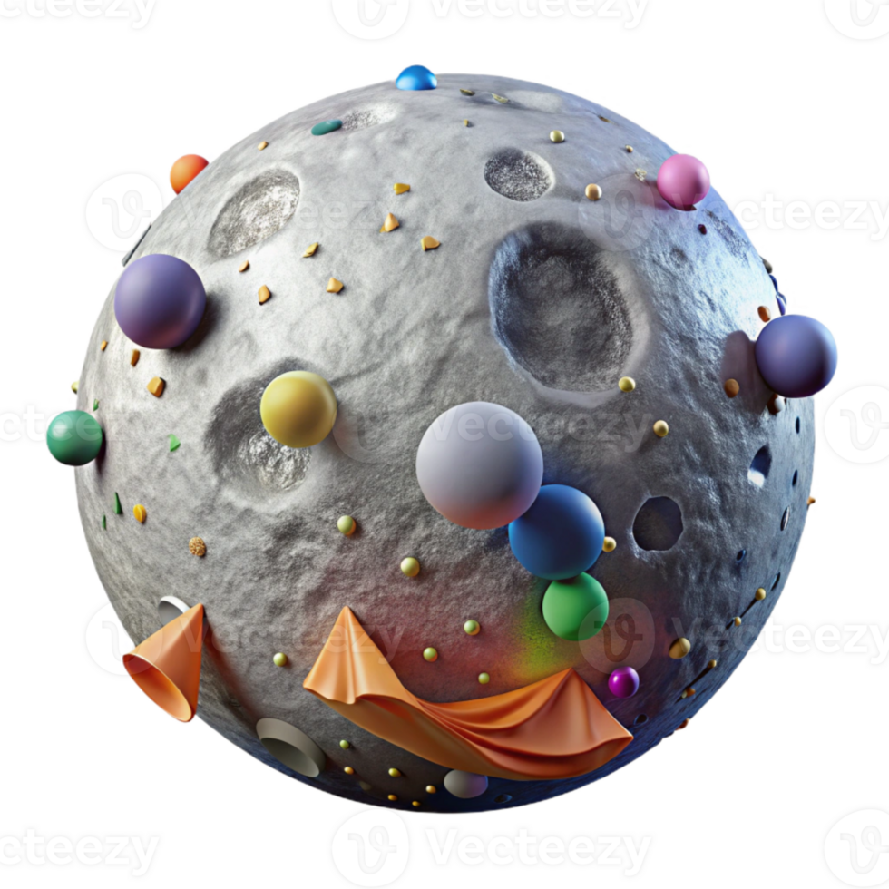 elegant creative Lunar Surface Panorama Cutout with Wide View high quality png