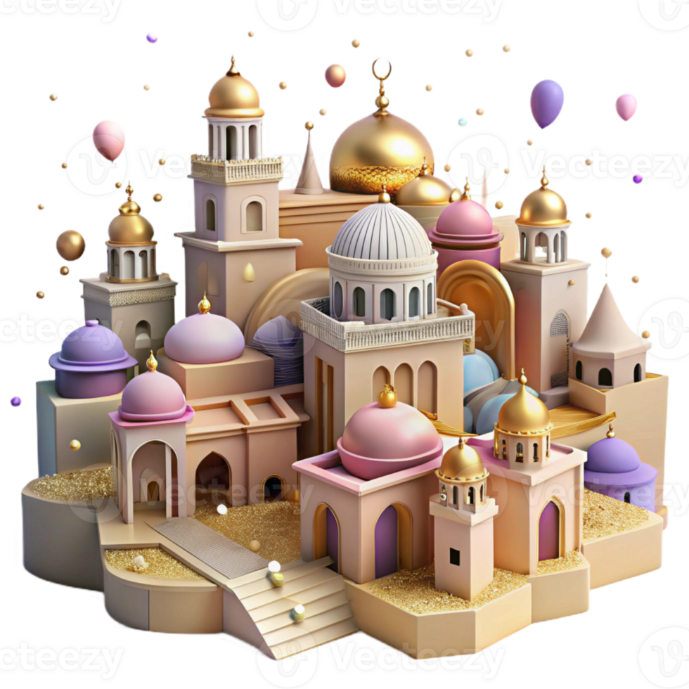 wonderful rustic Historical Cityscape Isolated with Ancient Buildings png