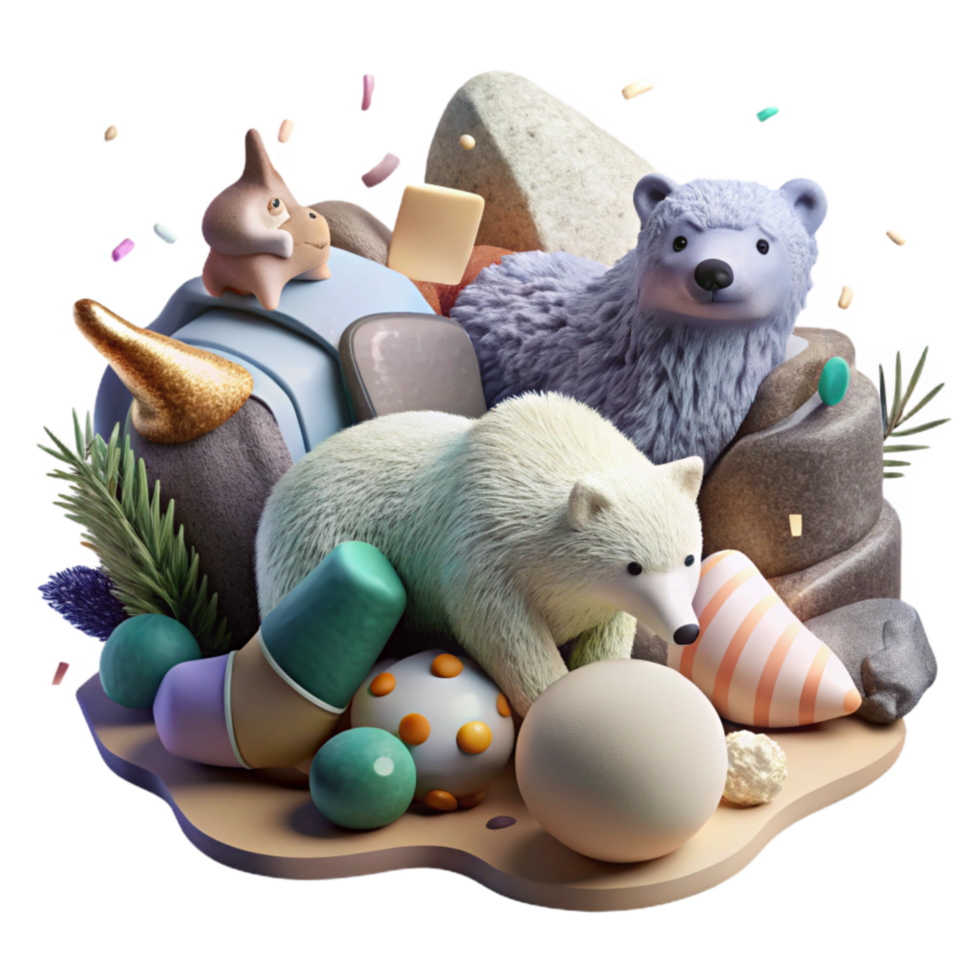 elegant modern Hibernating Animals and Climate Adaptation Isolated Close Up View png
